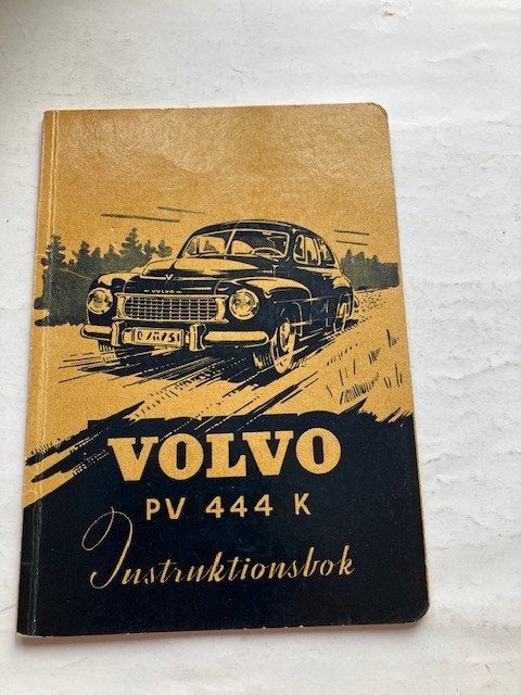 Volvo  PV  444 K  Instructieboekje - Origineel   Zweeds 1956, Ophalen of Verzenden