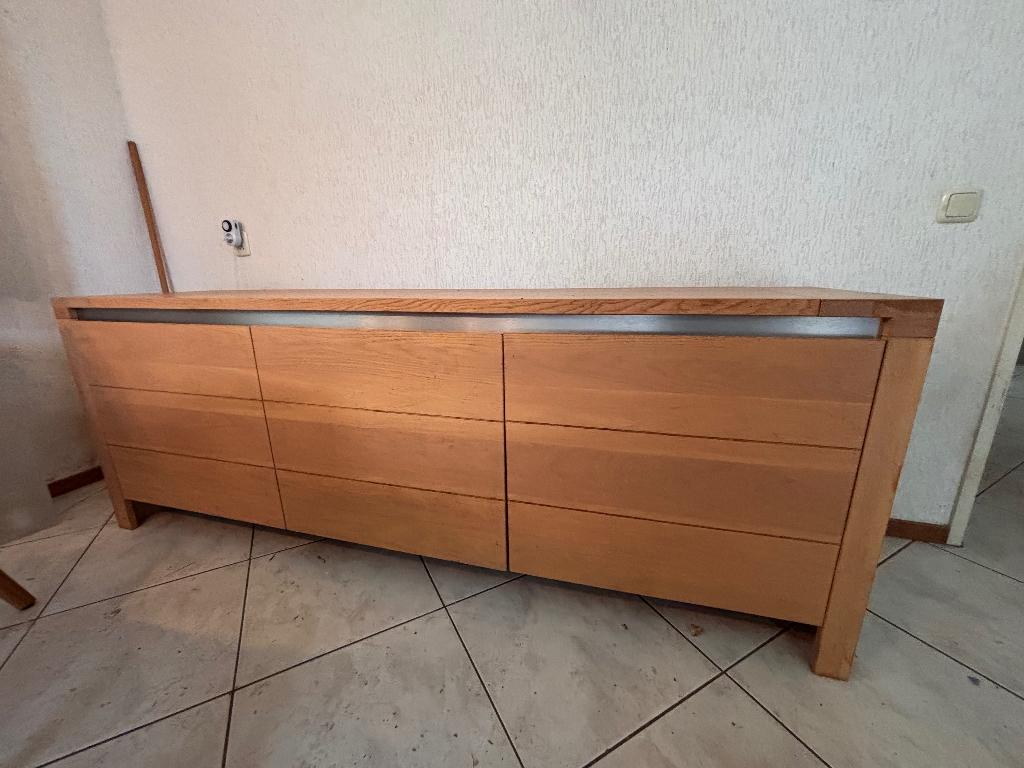 Dressoir eikenhout, Ophalen, Eikenhout, 50 tot 100 cm, Modern