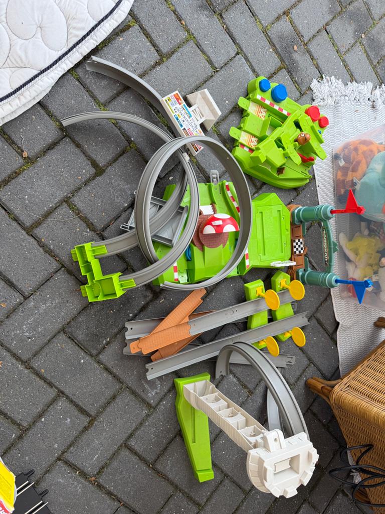 Hotwheels super mario race baan, Ophalen of Verzenden, Zo goed als nieuw, Handmatig, Hot Wheels