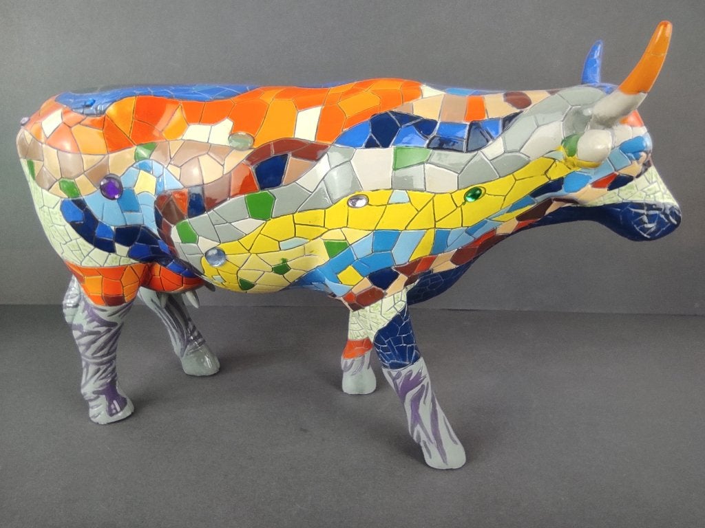 CowParade / Cow Parade Koe "Barcelona" LARGE, Antiek en Kunst, Kunst | Beelden en Houtsnijwerken, Ophalen of Verzenden, Handgemaakt