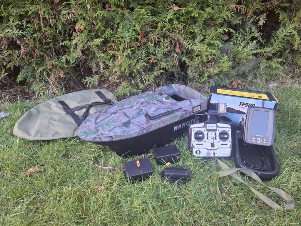 Voerboot Nanotec pro met toslon fishfinder en garantie, Ophalen of Verzenden, Zo goed als nieuw, Overige typen