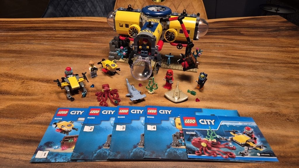 2 Complete LEGO City sets 60265 & 60090 – Onderwater wereld, City, Lego, Inclusief instructies, Ophalen of Verzenden