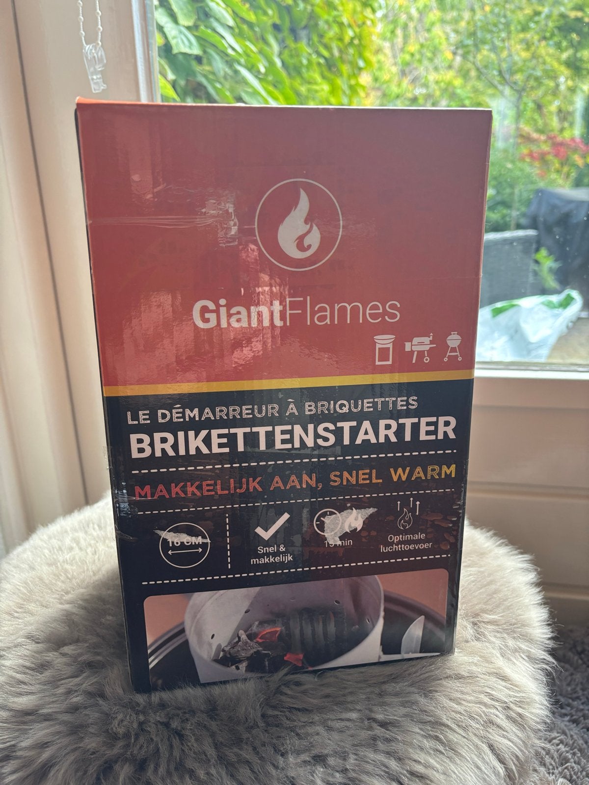 GiantFlames Brikettenstarter - BBQ starter, Ophalen of Verzenden, Nieuw