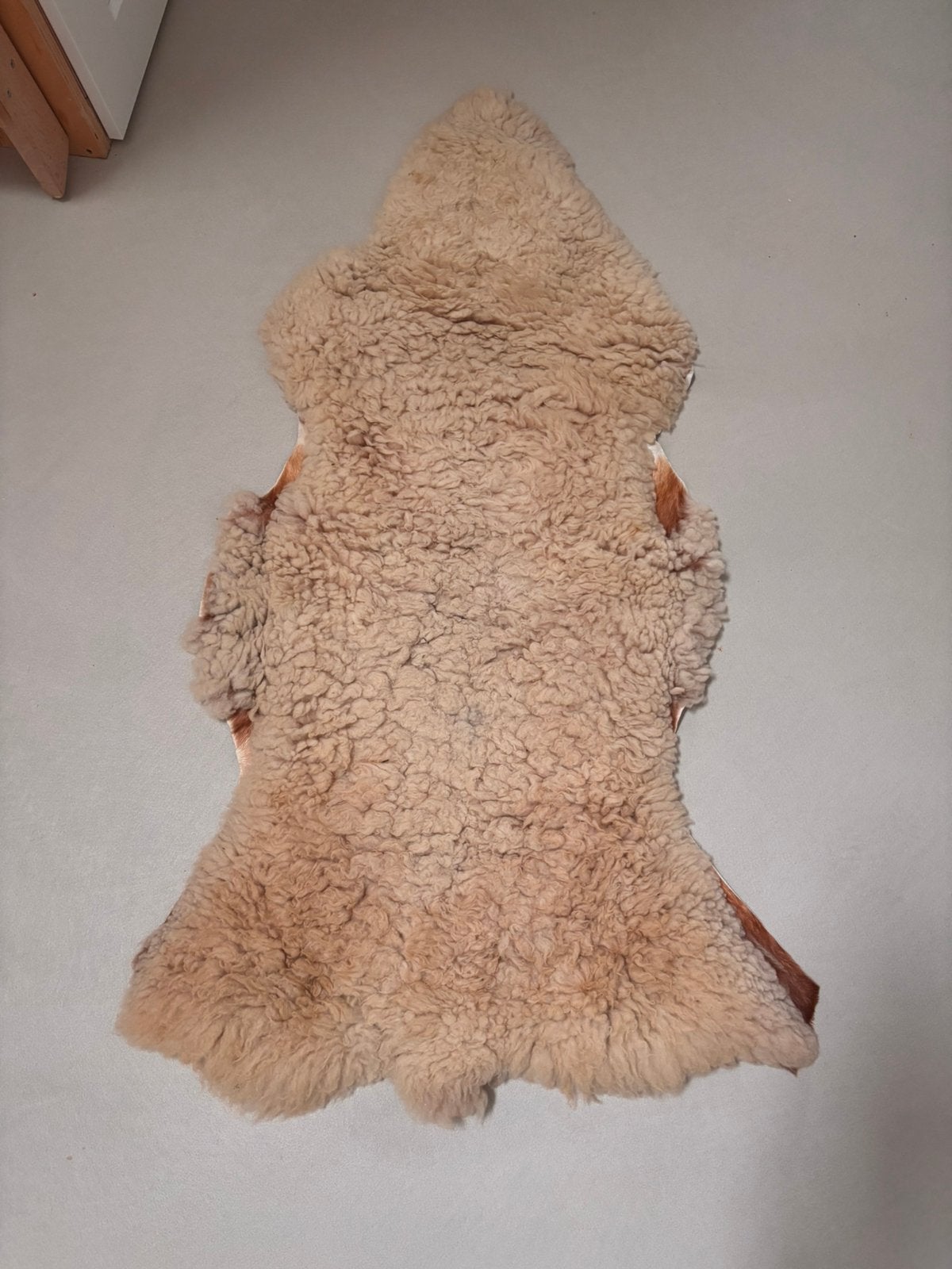 Schapenvacht beige 120x70 cm, Gebruikt, 120 cm, 70 cm, Ophalen of Verzenden