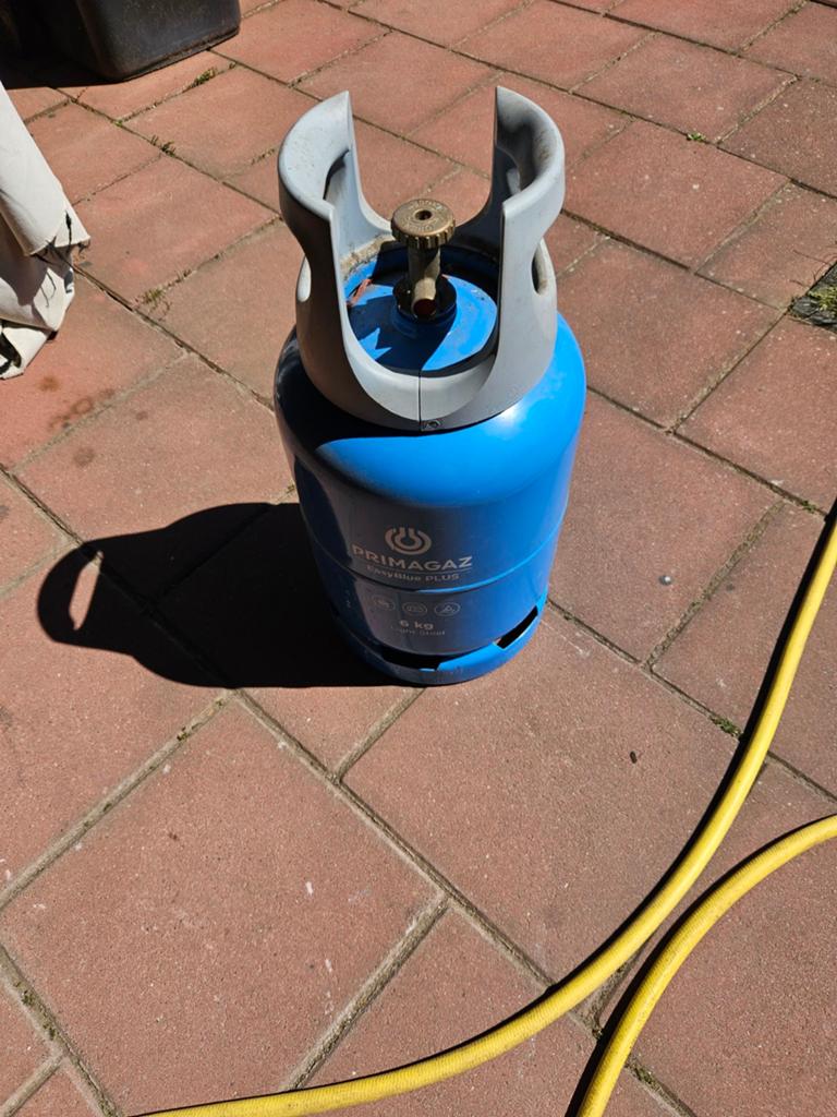gas fles, Ophalen, Gebruikt