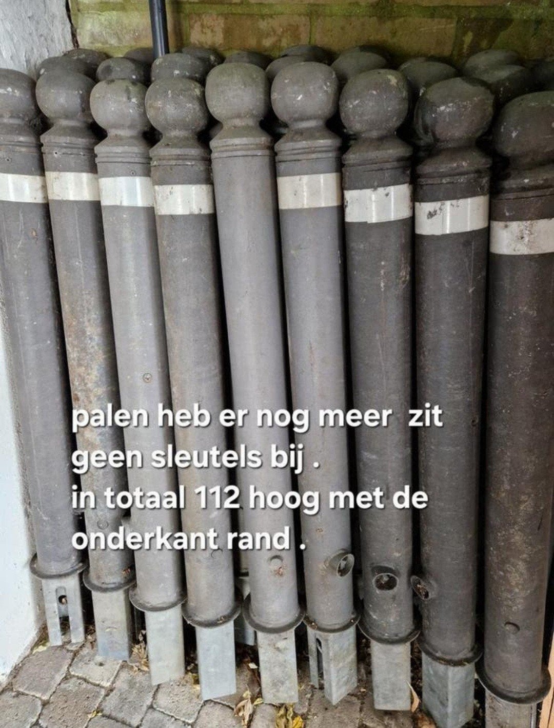 Ijzeren  paaltjes, Tuin en Terras, Palen, Balken en Planken, Ophalen of Verzenden, Minder dan 180 cm, Palen