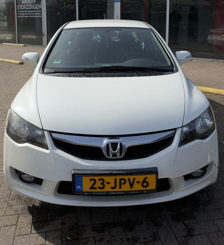 Honda Civic Hybrid 2009 wit NWE APK | CARPLAY | LEER, Wit, Origineel Nederlands, 22 km/l, Sedan