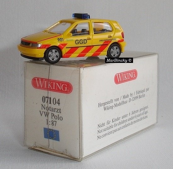 Wiking 071 04 VW Polo GDD / Noodarts 1/87 !, Ophalen of Verzenden, Nieuw, Bus of Vrachtwagen, Wiking