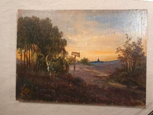 Ochtendgloren landschap Jurrien Marinus Beek 1879 - 1965, Ophalen