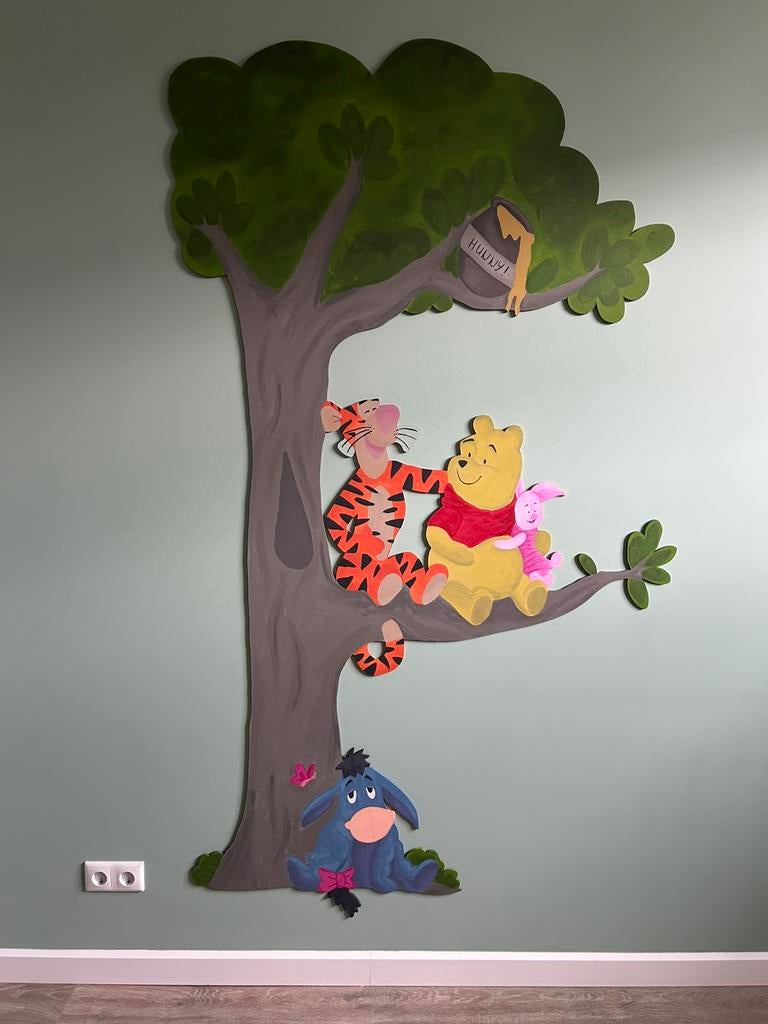 Wanddecoratie/geboortebord Winnie the Pooh, Ophalen, Zo goed als nieuw, Wanddecoratie