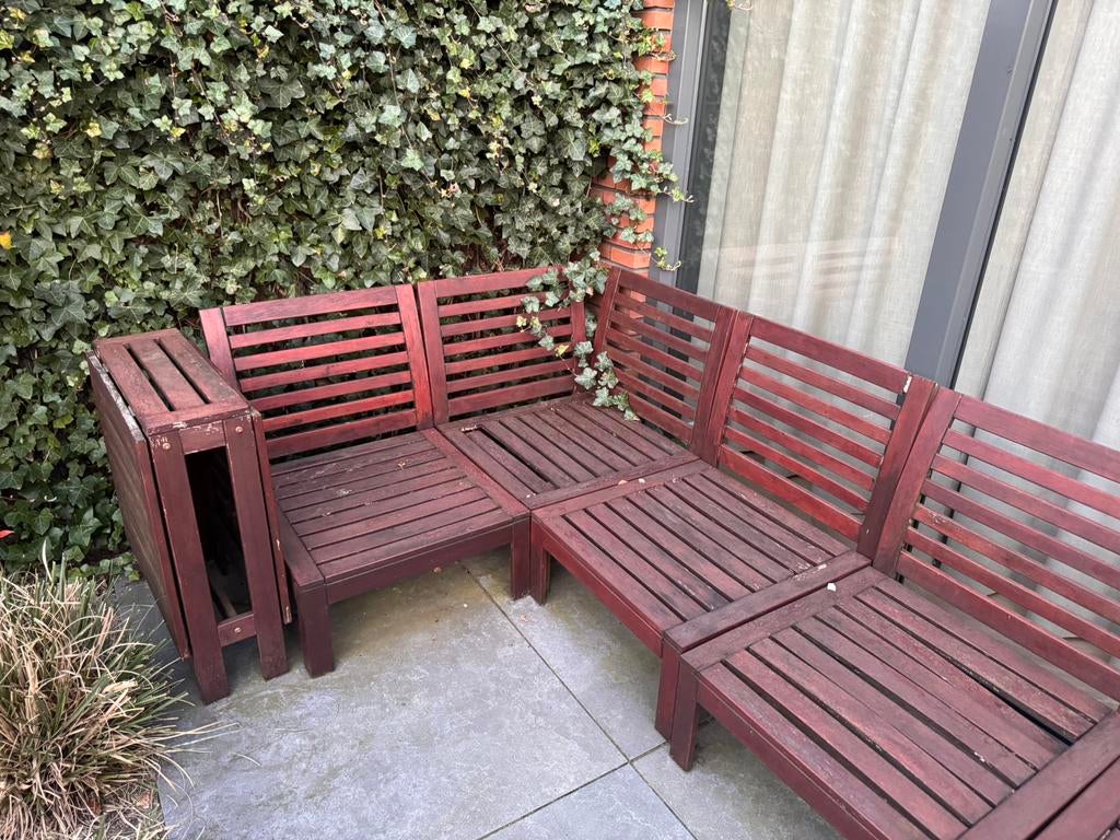 Houten tuinset gratis afhalen, Ophalen, Gebruikt, Hout