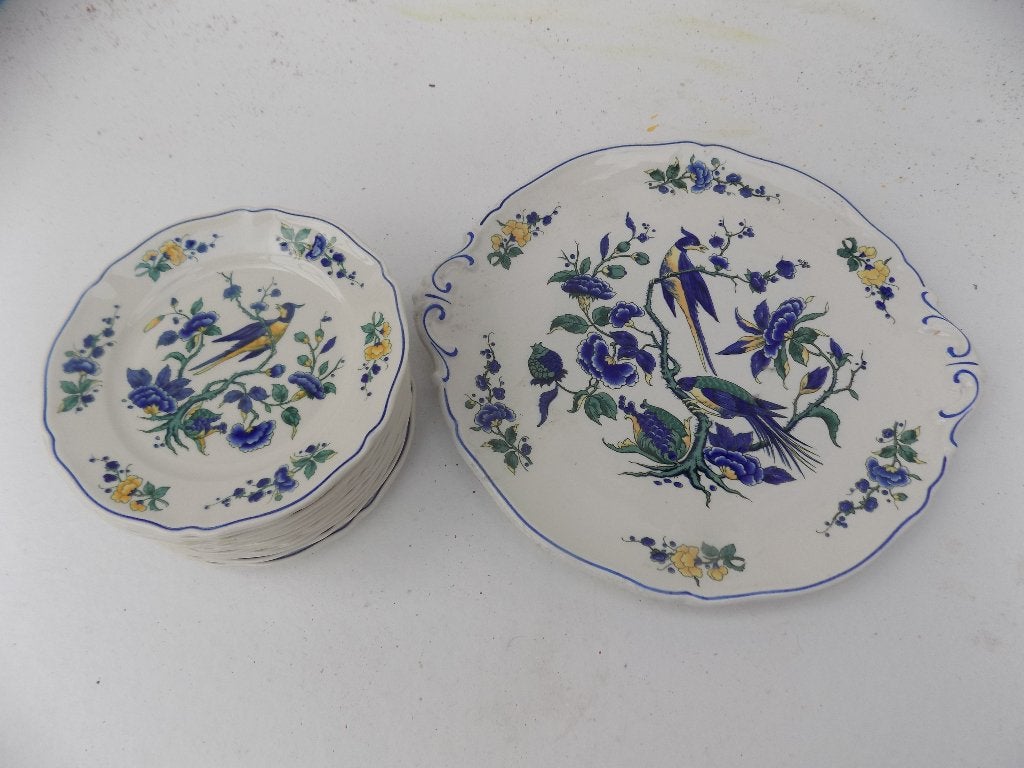 servies Villeroy en Boch Phoenix blauw, Antiek en Kunst, Ophalen of Verzenden