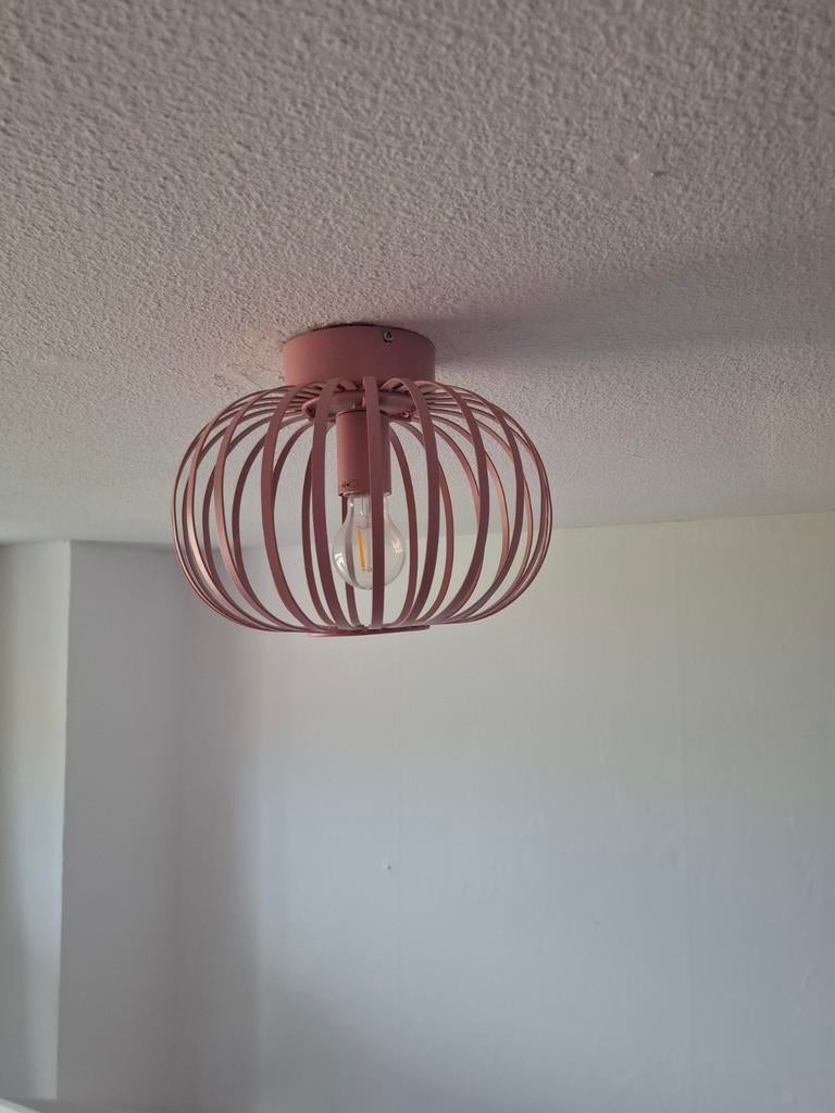 Roze plafondlamp, Ophalen of Verzenden, Zo goed als nieuw