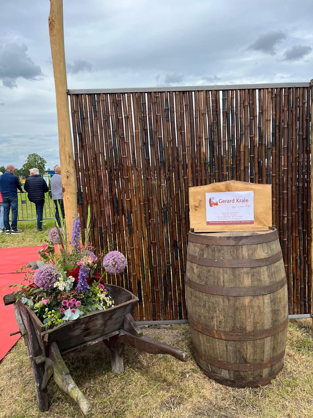Schutting erfscheiding bamboe riet hout wilgenmat planken