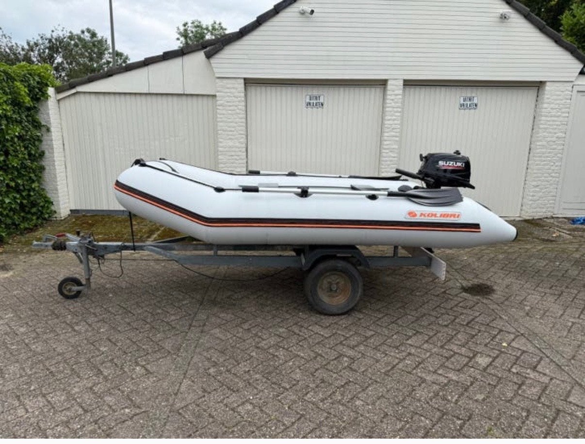 Kolibri KM-330 Rubberboot 4 Persoons, 6pk Suzuki, Peddels, 6 pk, Ophalen of Verzenden, Hout