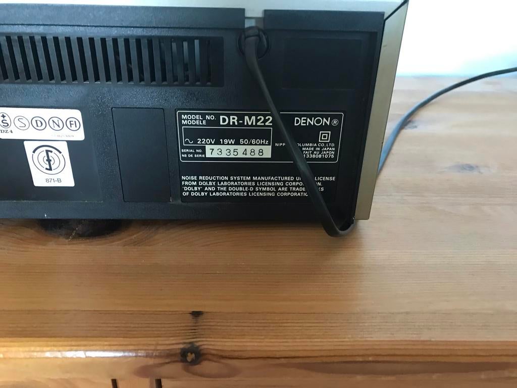 Denon DR-M22 Cassettedeck - Vintage Hifi, Audio, Tv en Foto, Ophalen of Verzenden, Enkel, Denon, Tiptoetsen