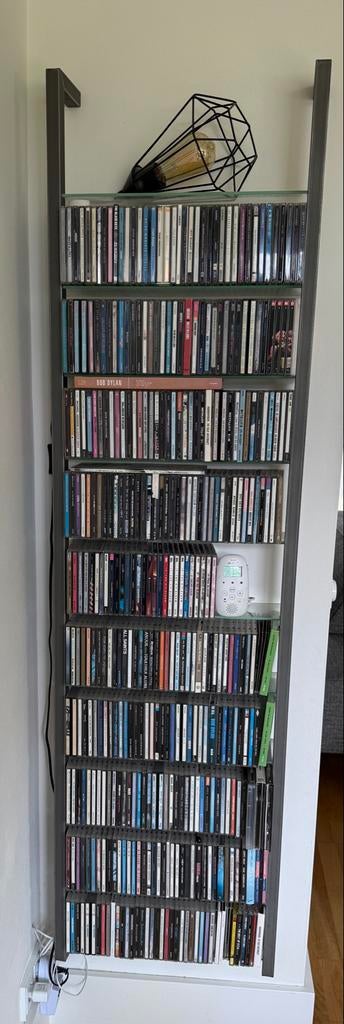 Spinder Design CD-rek met 11 glazen schappen voor 440+ CD', Huis en Inrichting, Ophalen, Gebruikt, 150 discs of meer, Metaal