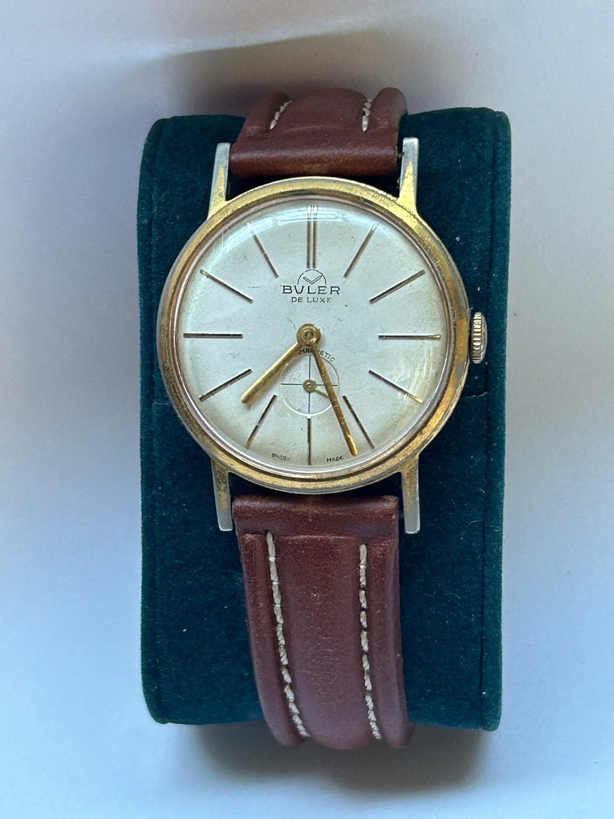 Vintage Buler De Luxe Herenhorloge - Jaren '50/'60 Handopwin, Overige merken, Overige materialen, Polshorloge, 1960 of later