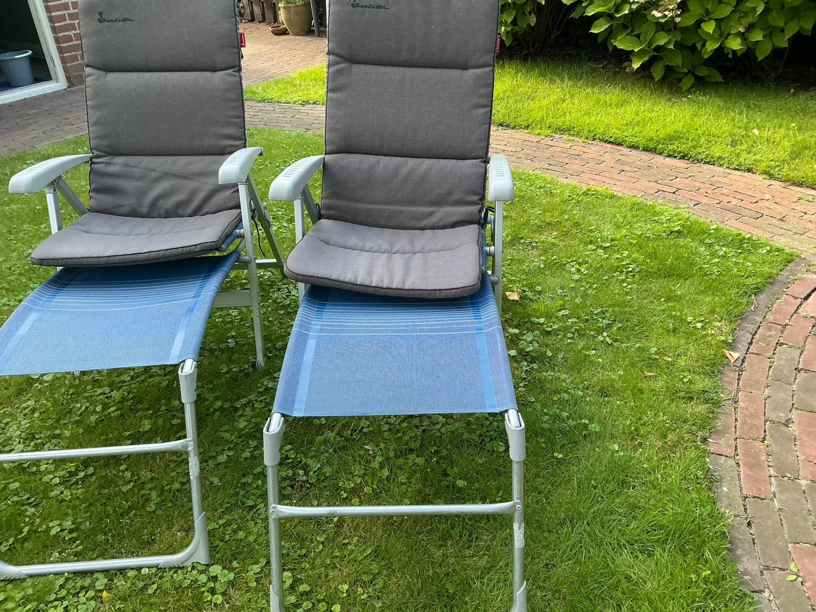 Dukdalf opvouwbare stoelen met losse voetsteunen, Caravans en Kamperen, Ophalen, Gebruikt, Campingstoel