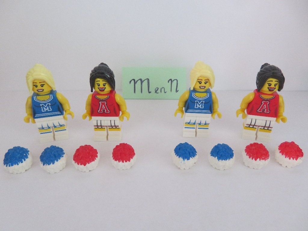 LEGO Minifigures Cheerleader Series 1 M & Series 8 A,  MAMA, Ophalen, Zo goed als nieuw, Minifiguur, Lego