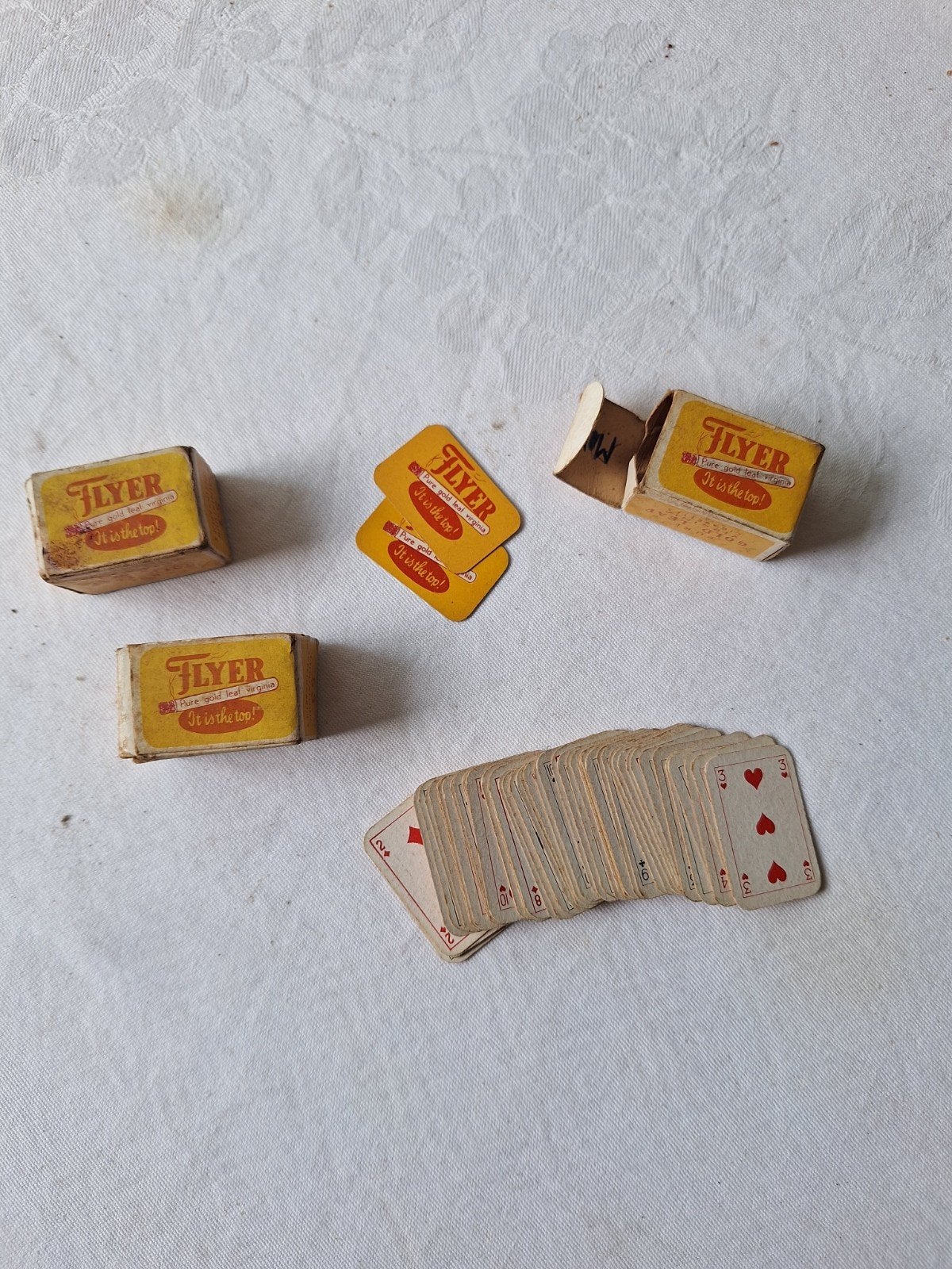 Miniatuur speelkaarten 'Flyer' in originele doosjes, Een of twee spelers, Ophalen of Verzenden, Gebruikt, Flyer
