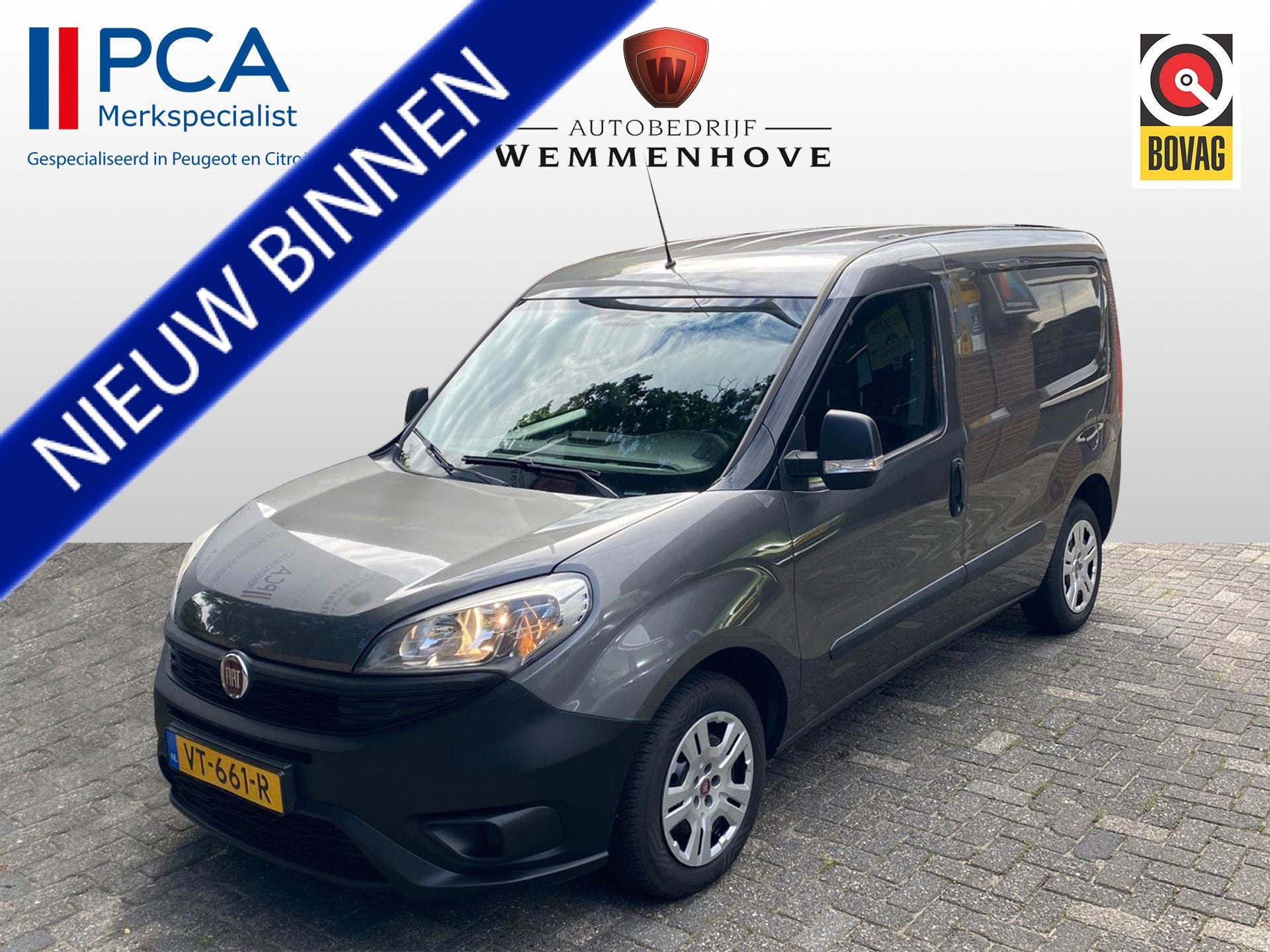 Fiat Doblò Cargo 1.3 MJ L1H1 Actual (bj 2016), Voorwielaandrijving, Stof, Gebruikt, Zwart