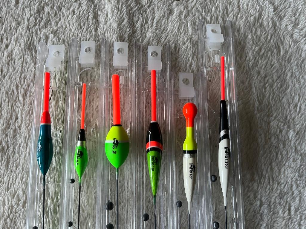 adv 325 / NIEUW mixset 6 complete dobbertuigjes IMFLO, Ophalen of Verzenden, Nieuw, Dobber of Lood