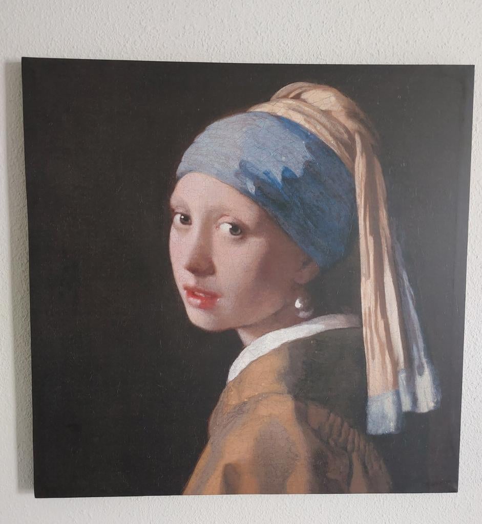 Meisje met de parel op canvas, Huis en Inrichting, Woonaccessoires | Schilderijen, Tekeningen en Foto's, Ophalen, Overige typen