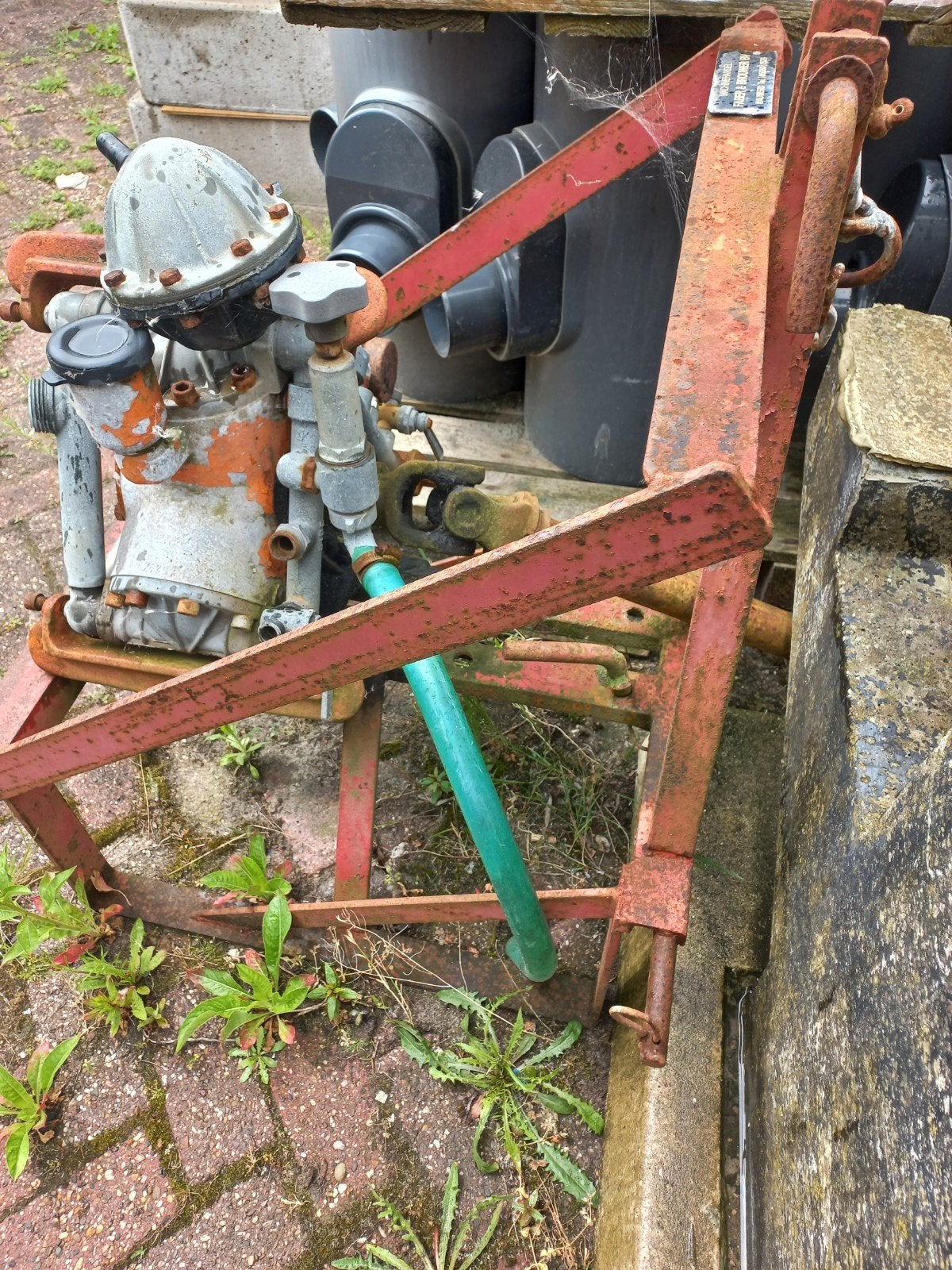 Faber waterpomp waterspuit met slangen voor achter tractor, Tuin en Terras, Ophalen, Gebruikt, Handmatig