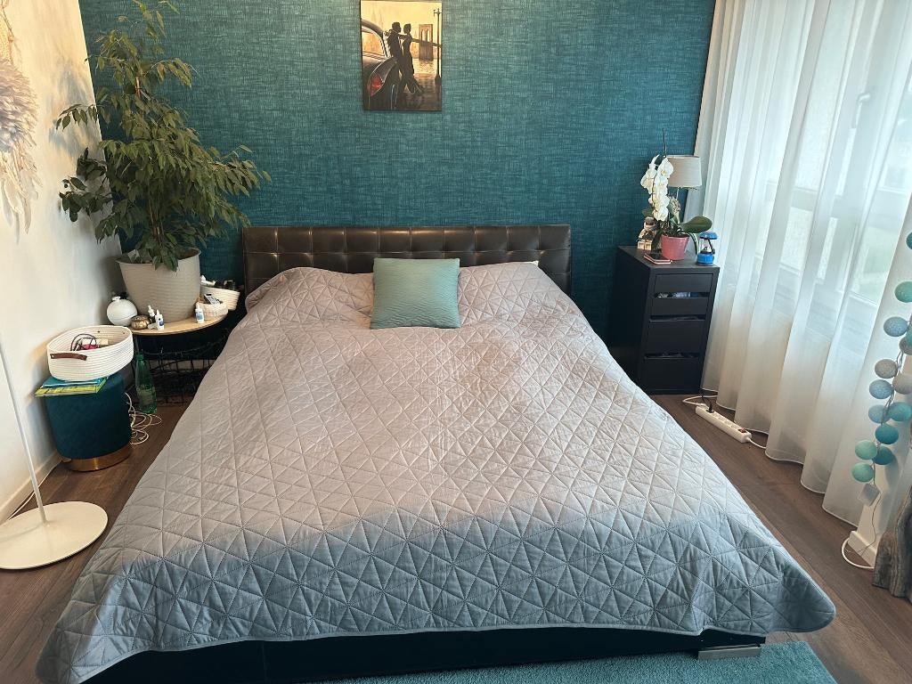 Gevoerd bed sprei quilt sprei bedsprei grijs 220 x 240 cm, Ophalen of Verzenden, Nieuw