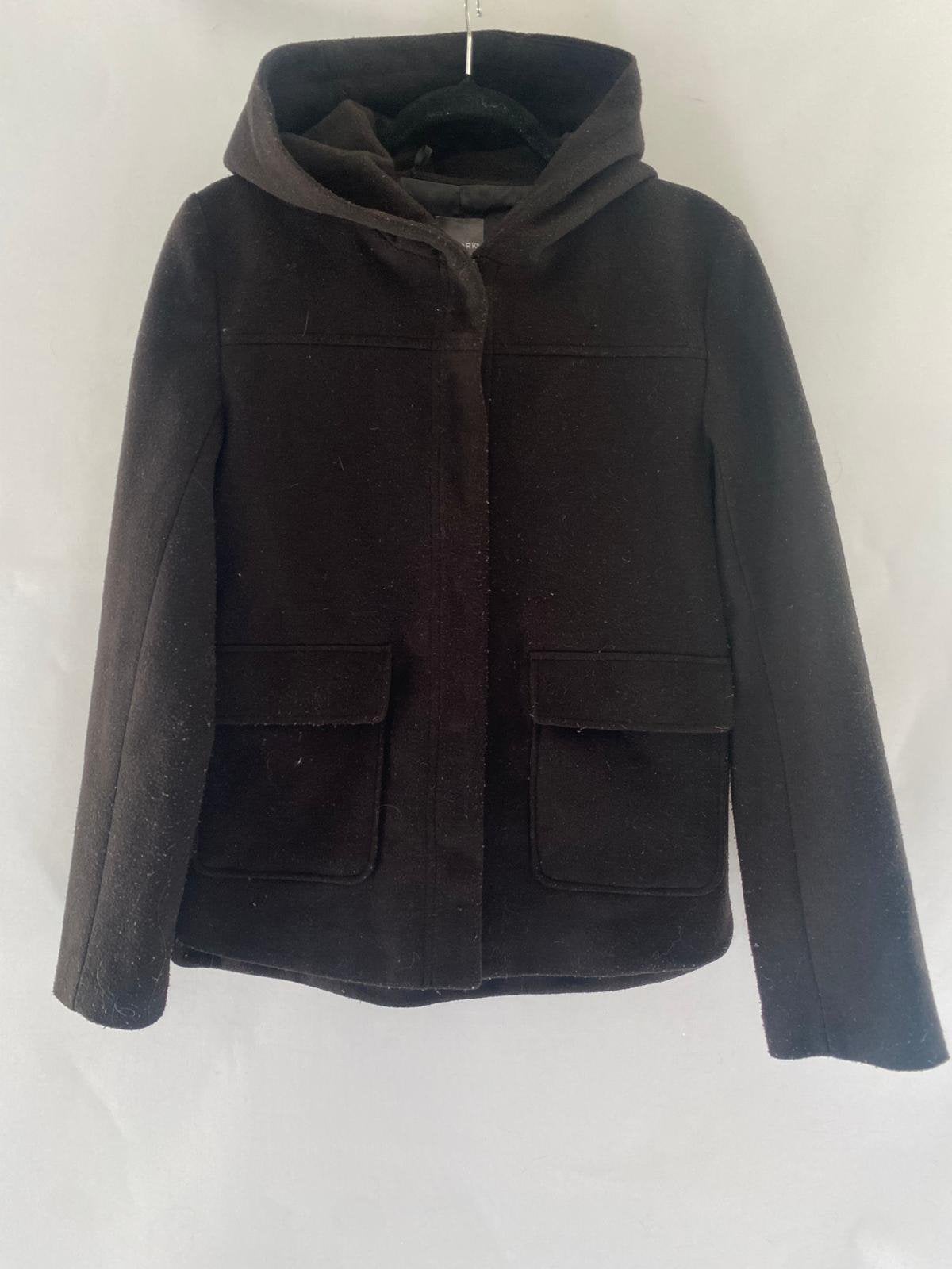 Primark zwarte jas met capuchon – maat XXS / 32, Ophalen of Verzenden, Gedragen, Maat 34 (XS) of kleiner, Zwart