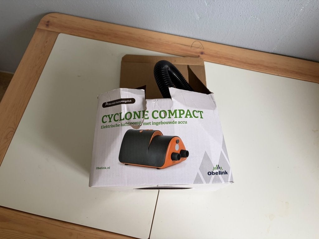Elektrische luchtpomp Cyclone Obelink, Ophalen of Verzenden, Zo goed als nieuw, Elektrisch
