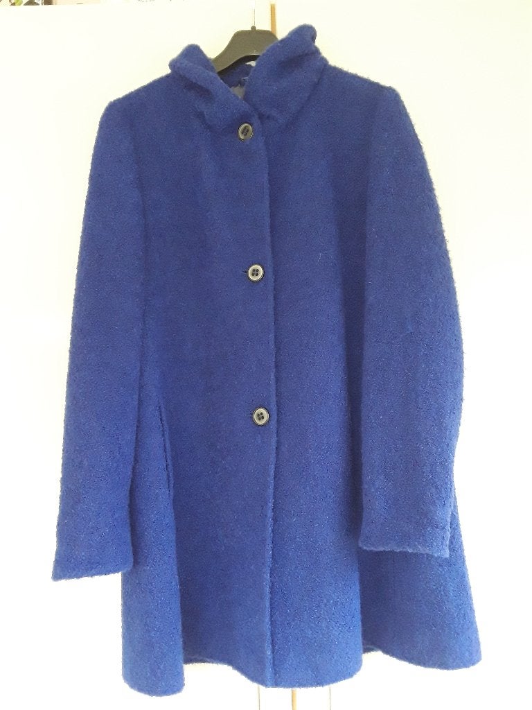 dames winterjas mantel wol mix Gil Bret kobaltblauw  maat 44, Blauw, Maat 42/44 (L), Ophalen of Verzenden, Zo goed als nieuw