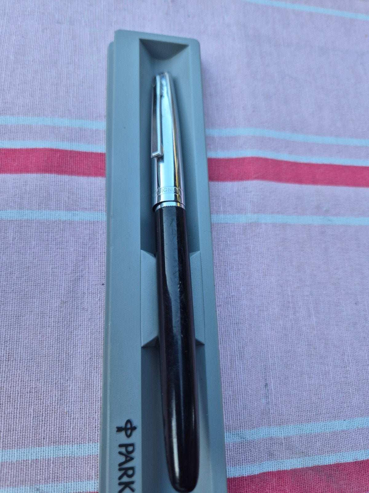 Vintage Parker Vulpen - Zwart met Zilveren Dop, Ophalen of Verzenden