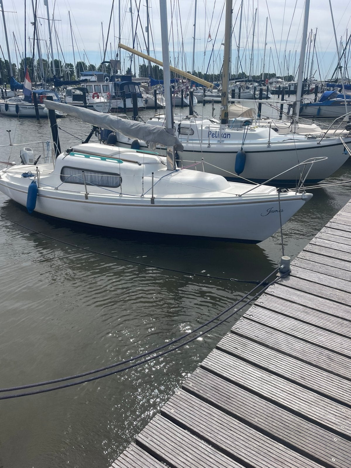 Kajuitzeilboot Dehler op trailer met rijdende bok, Watersport en Boten, Kajuitzeilboten en Zeiljachten, Gebruikt, Tourjacht of cruiser