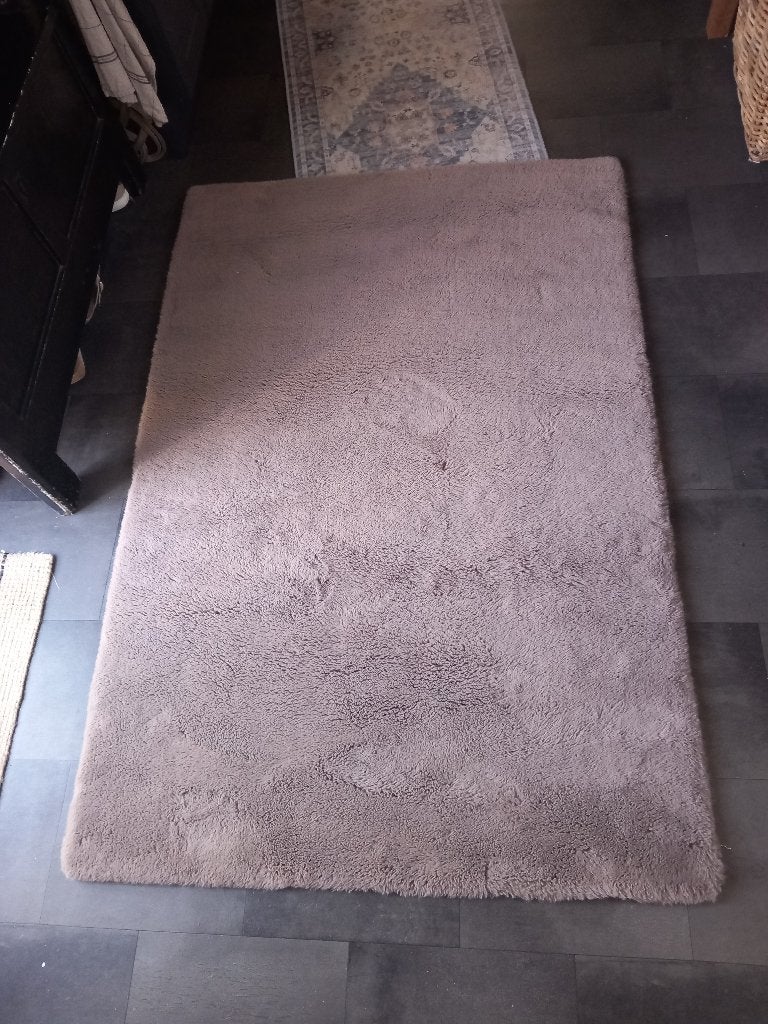Vloerkleed taupe, Ophalen, Bruin, 50 tot 100 cm, Zo goed als nieuw
