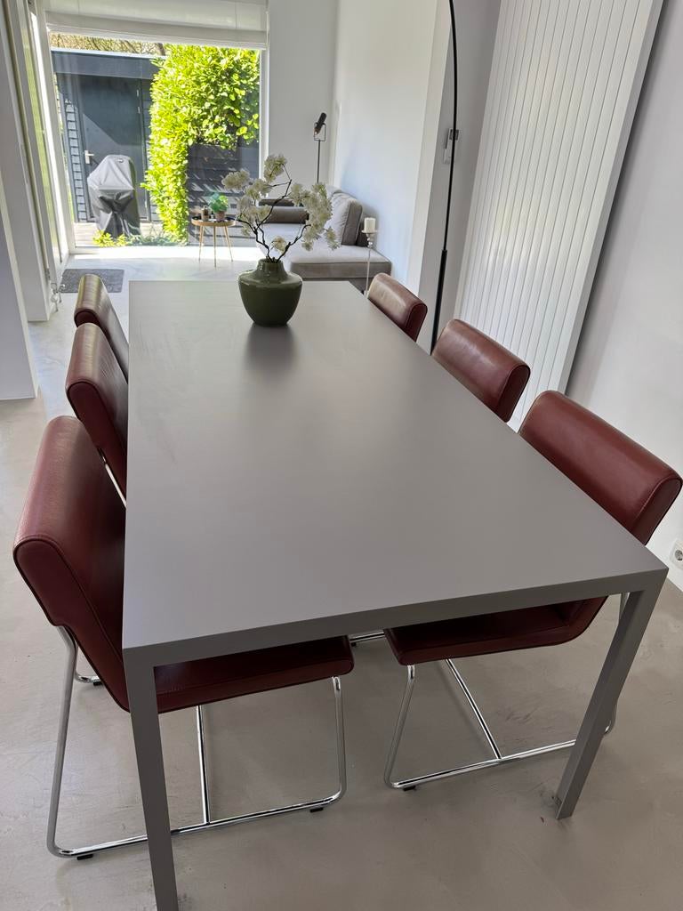 Metaform eetkamertafel K1 keramiek + lak 210x95x75 cm, Ophalen, Overige materialen, 200 cm of meer, 50 tot 100 cm