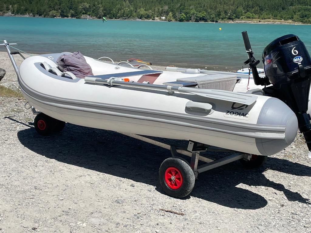 Zodiac 310 Cadet Alu incl. 6 pk 2 cil. motor en handtrailer, Watersport en Boten, Ophalen, Aluminium, 1 m, Peddels