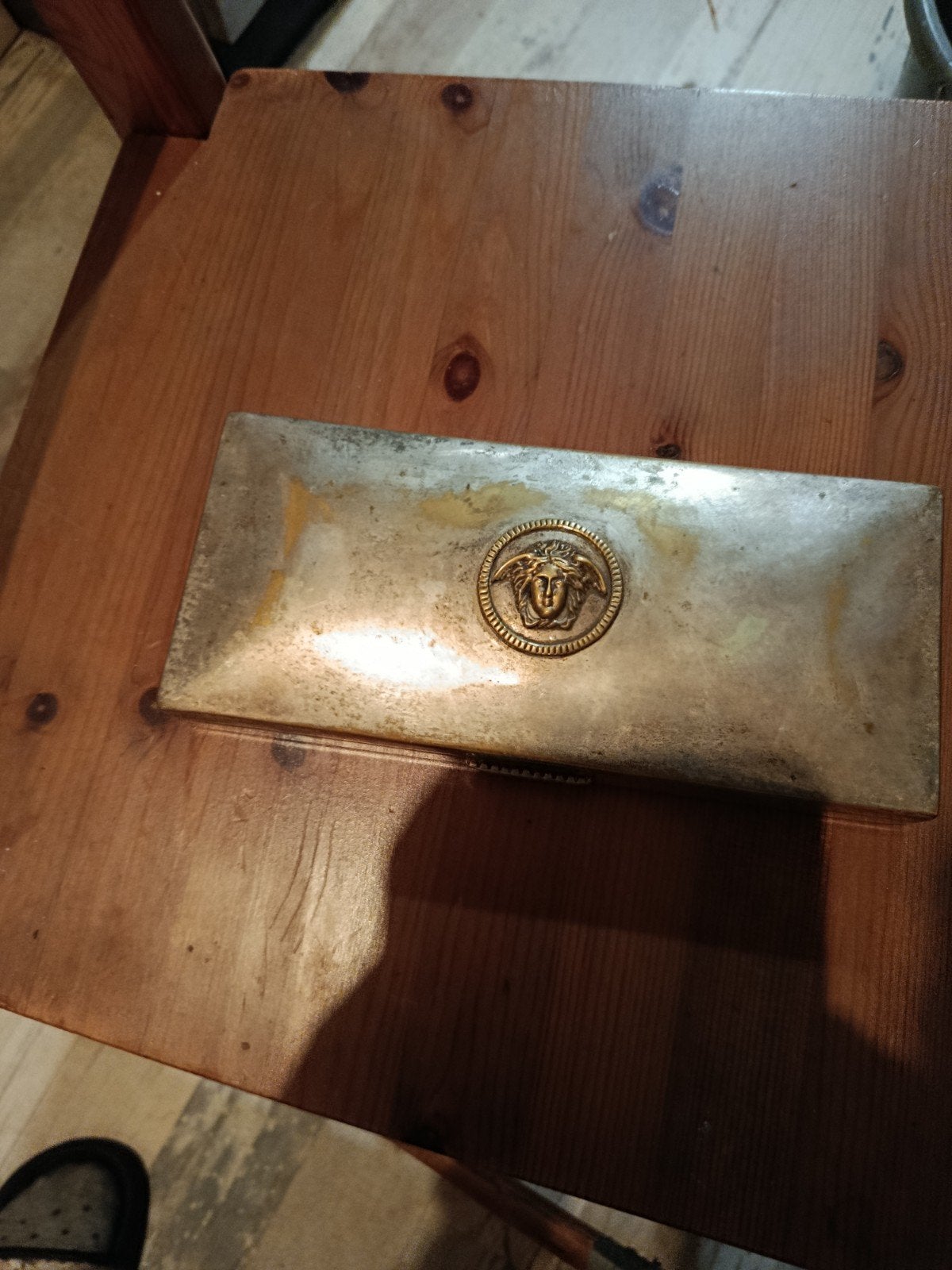 zwaar verzilverde Versace pennendoos, Huis en Inrichting, Minder dan 50 cm, Gebruikt, Verzenden, Overige typen
