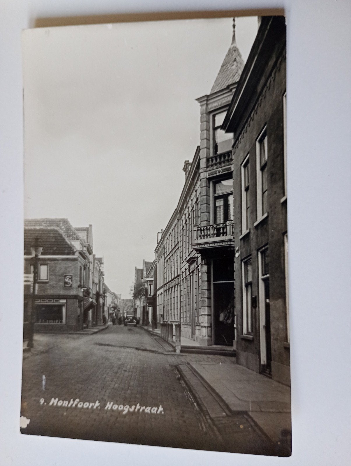 Fotokaart Montfoort  Hoogstraat, Verzamelen, Ansichtkaarten | Nederland, Ophalen of Verzenden, 1920 tot 1940, Ongelopen, Utrecht