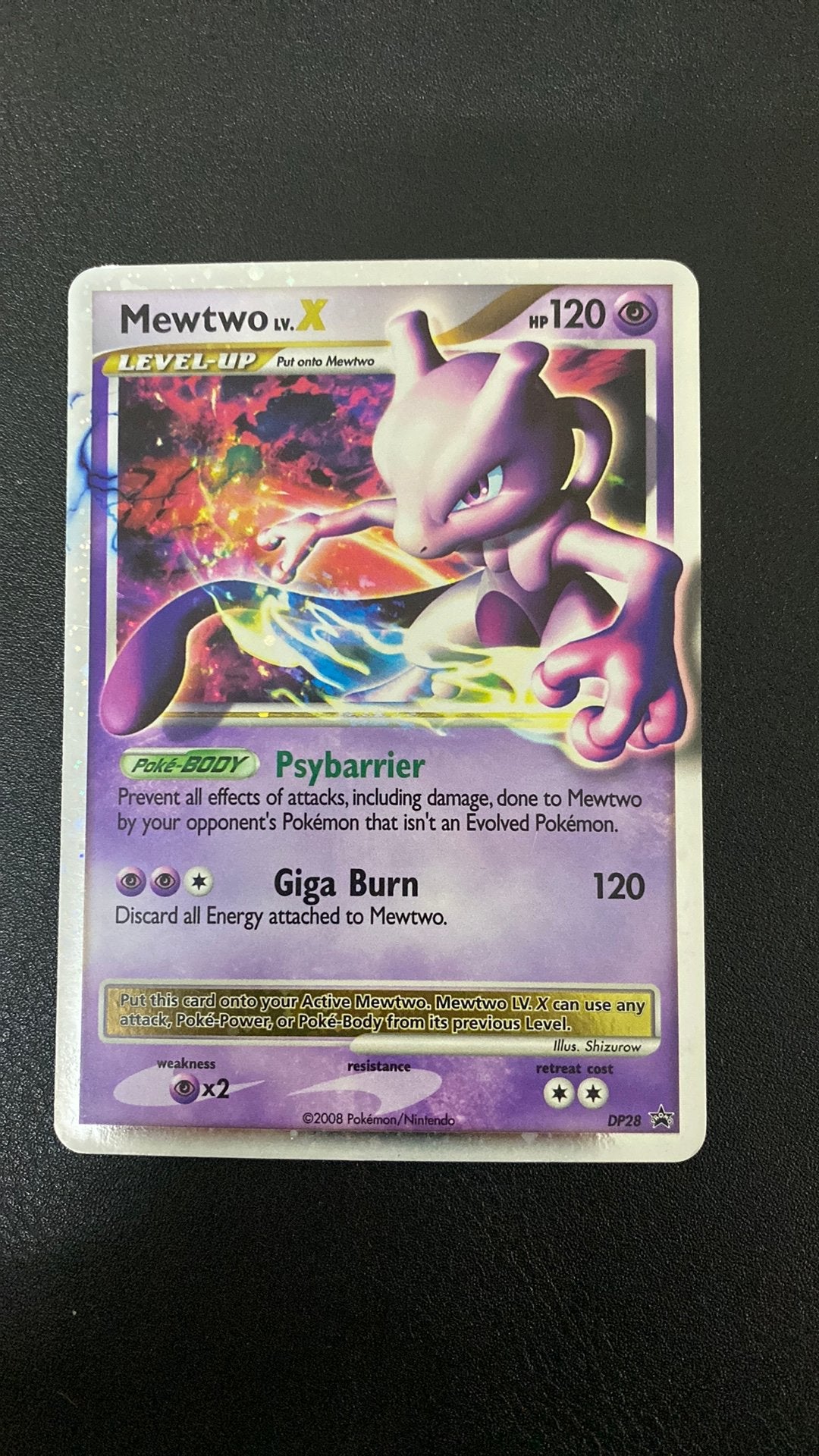 Pokemon mewtwo lv x dp28 black star promo, Ophalen of Verzenden, Zo goed als nieuw