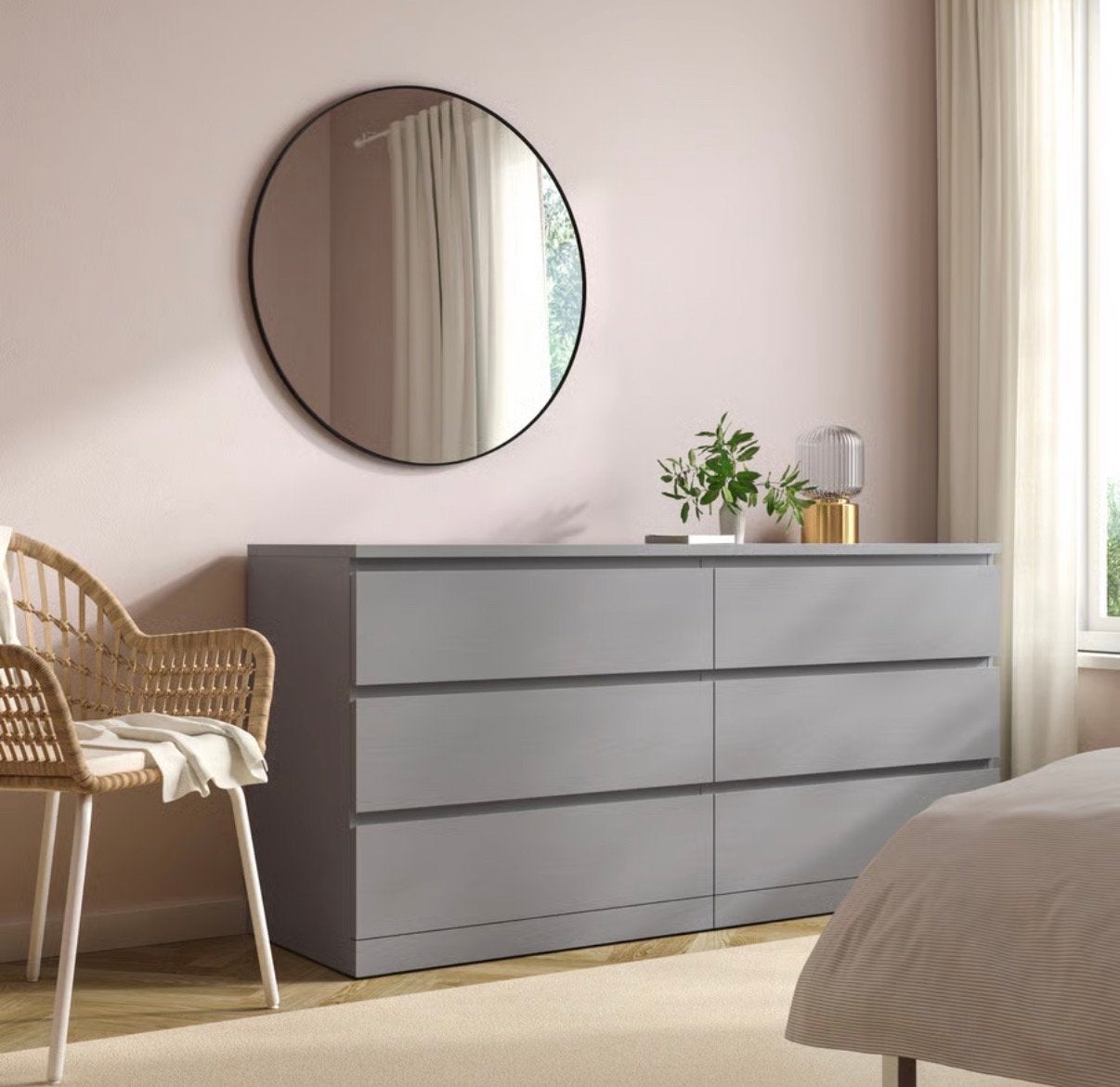 Ikea Malm ladekast, 6 lades, grijs, 160x78cm, NIEUW in doos, Ophalen, 5 laden of meer, 150 tot 200 cm, Nieuw