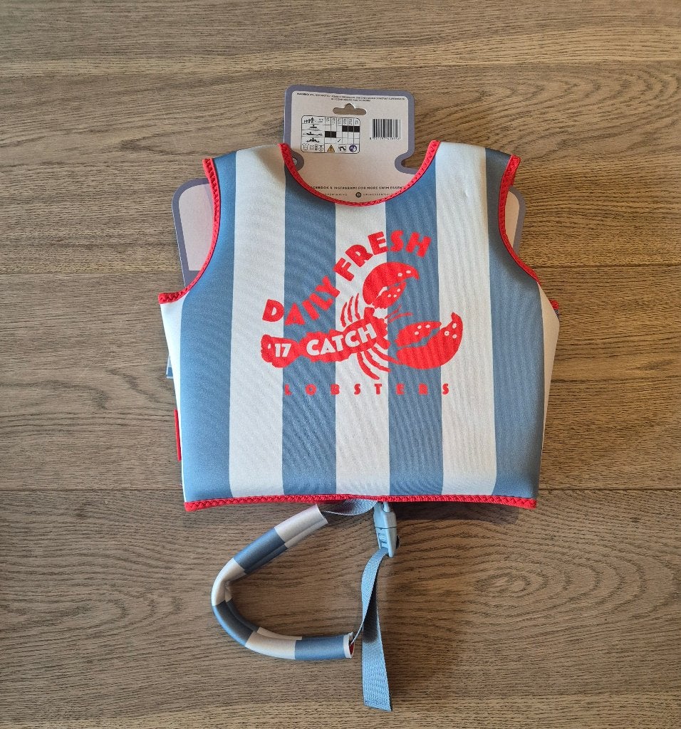 Zwemvest 2-3 jaar Blauw Rood Kreeft 15-19 kg (Maat 92/98), Watersport en Boten, Kind, Nieuw, Ophalen of Verzenden, Swim Essentials