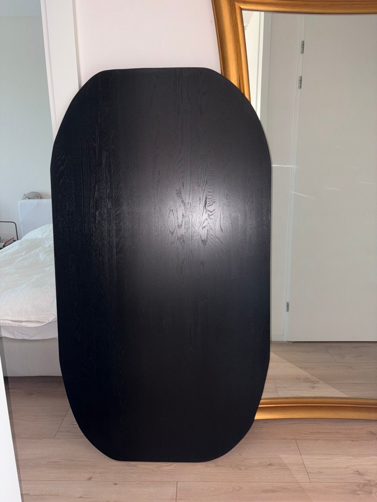 Woood Tablo tafelblad ovaal donker eiken, Huis en Inrichting, Tafels | Eettafels, Ophalen, 100 tot 150 cm, 200 cm of meer, Zo goed als nieuw