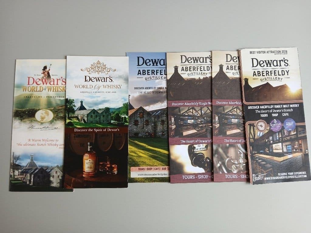Aberfeldy Whisky distillery Dewars 6 x  Folders, Ophalen of Verzenden, Nieuw