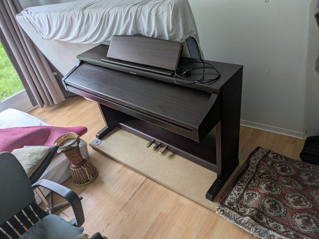 Technics SX-PX226 digitale piano met 3 pedalen, Muziek en Instrumenten, Ophalen, Gebruikt, Bruin, Digitaal
