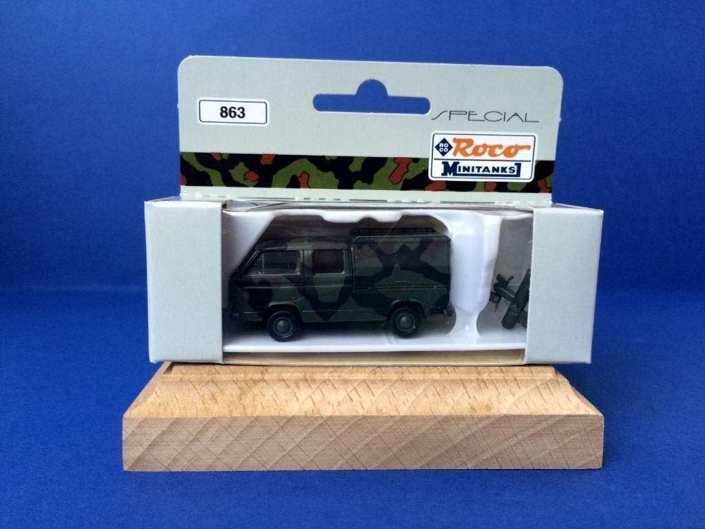roco MiniTanks 863 Volkswagen T3 dual cab - camo 1/87 h0, Hobby en Vrije tijd, Ophalen of Verzenden, Nieuw, Bus of Vrachtwagen