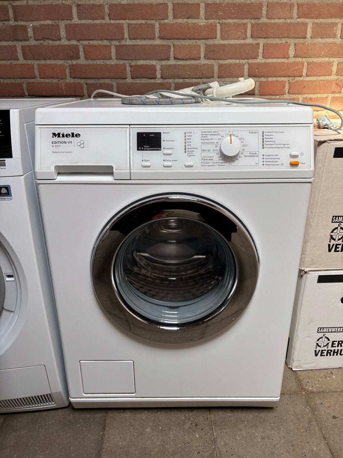 Miele W 3371 Edition 111 Wasmachine, Ophalen, Gebruikt, Voorlader, Kort programma