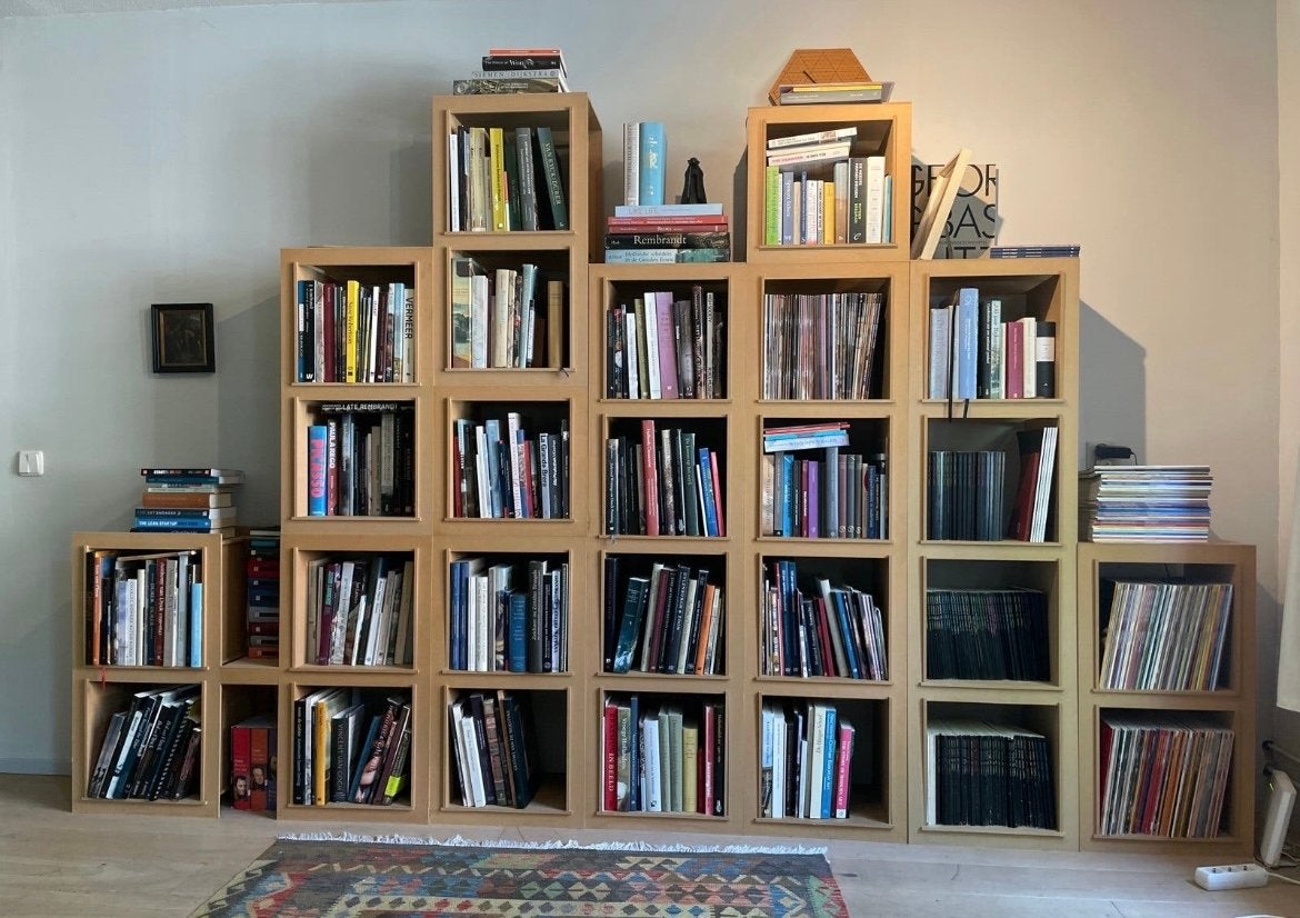 Modulaire Boekenkast/Kast - Eikenhout Look, Ophalen, 200 cm of meer, 25 tot 50 cm, Gebruikt