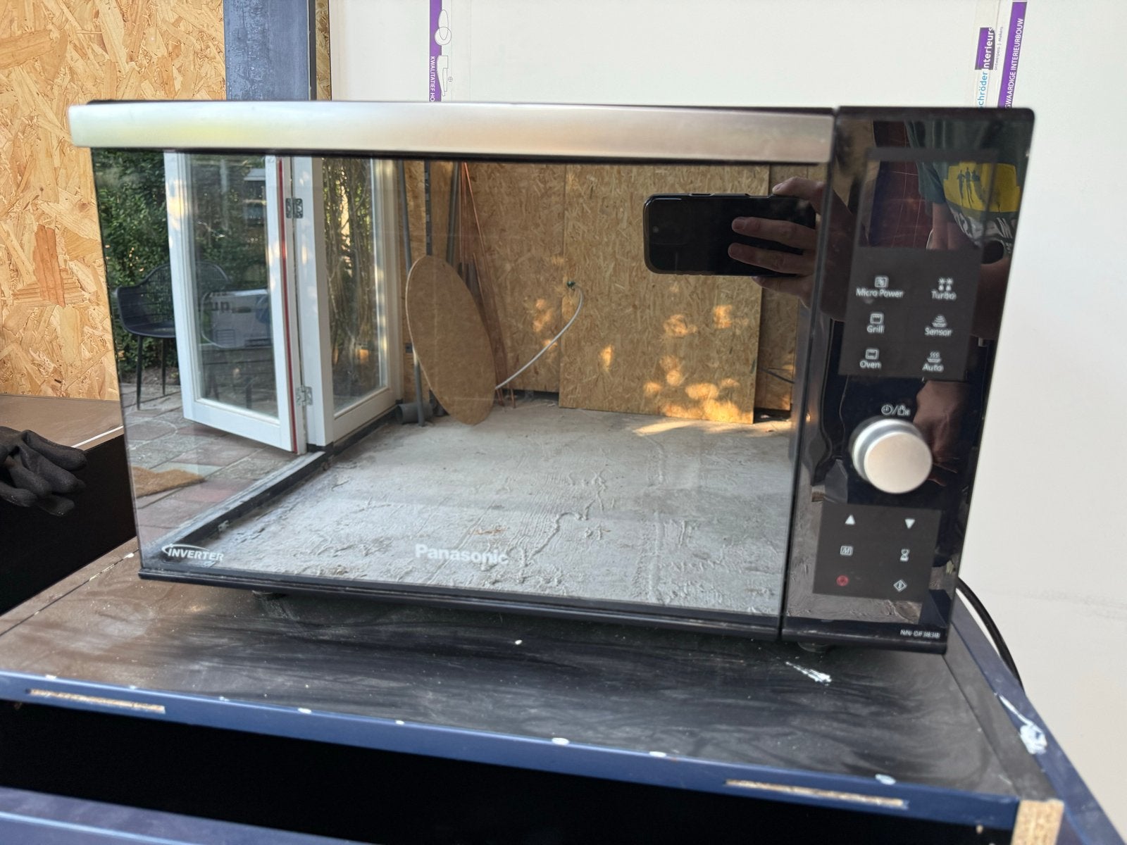 Panasonic Combimagnetron NN-DF383B Inverter, Ophalen, Combimagnetron, Gebruikt, Grill